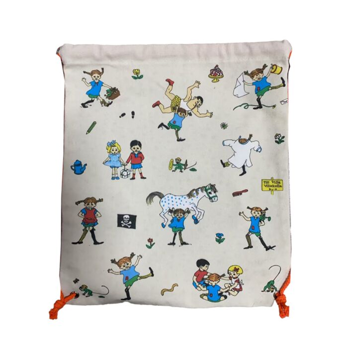 Pippi Langkous Canvas Trekkoord Rugtas