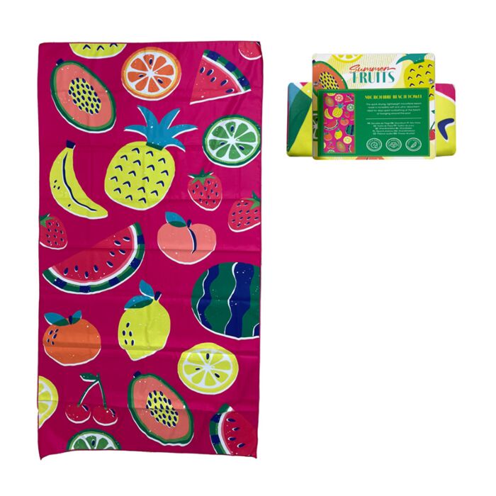Zomerfruit Microvezel Strandhanddoek