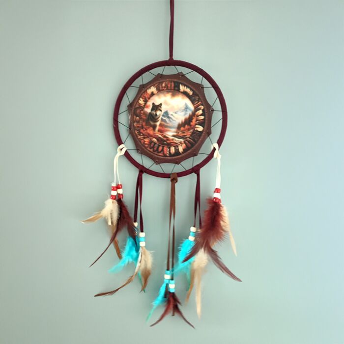 Herfst Wolf Dromenvanger 16cm