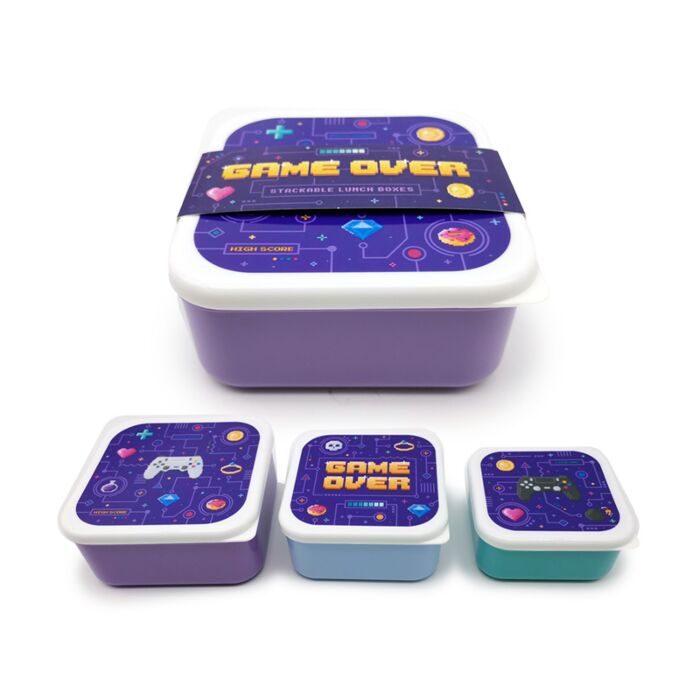 Set 3 Lunch Box M/L/XL Game Over 