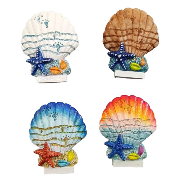 Zee & Strand Souvenir Magneet Schelp Zeester