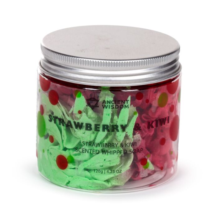 Aardbei & Kiwi Pot met Whipped Soap Bodywash