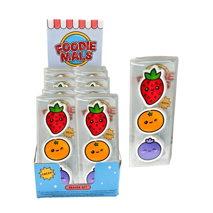 Set van 3 Foodiemals Fruit Gummen