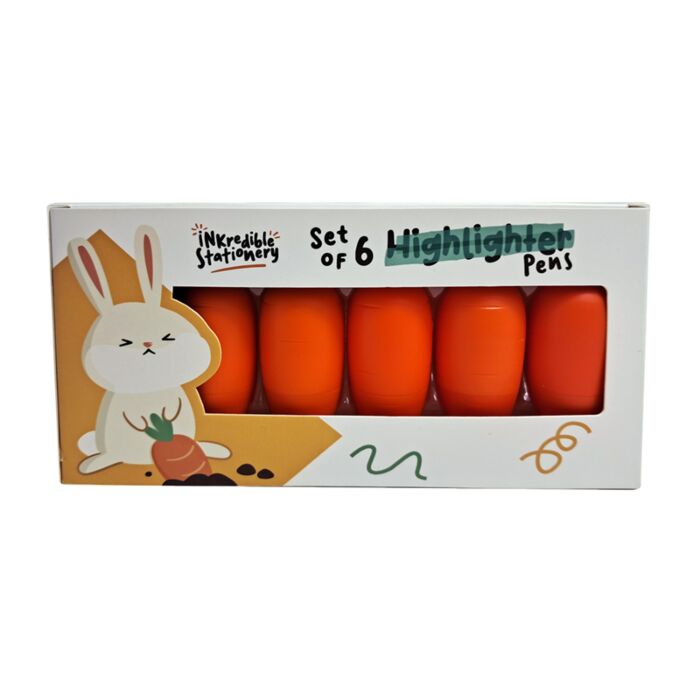 Inkredible Wortel Highlighter Pen Set van 6