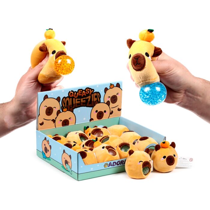 Queasy Squeezies Adoramals Capybara Pluche Knijp Speelgoed