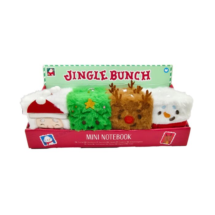 Kerstmis Jingle Fluffig Notitieboekje A7