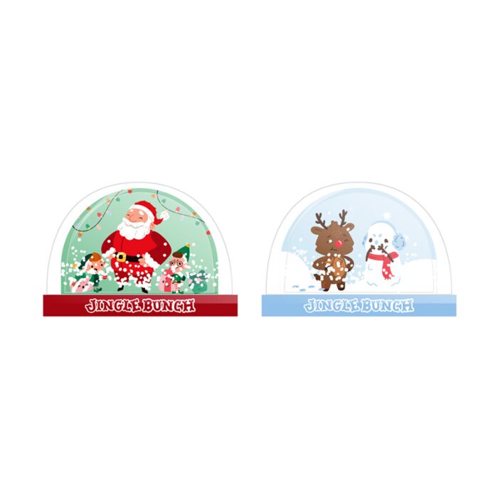 Jingle Kerstmis Medium Glitter Sneeuwbol