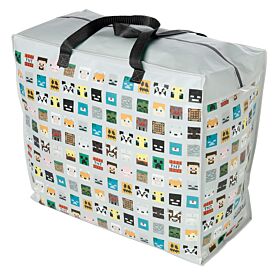 Minecraft Gezichten - Waszak Opbergtas met Rits